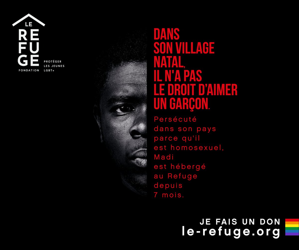 Comme Madi, des centaines de jeunes #LGBT+ 🌈 sont hébergé·e·s chaque année par #LeRefuge.
À l'approche de l'hiver, ces jeunes ont plus que jamais besoin de nous !
👉 Je fais un don sur le-refuge.org/don 💙