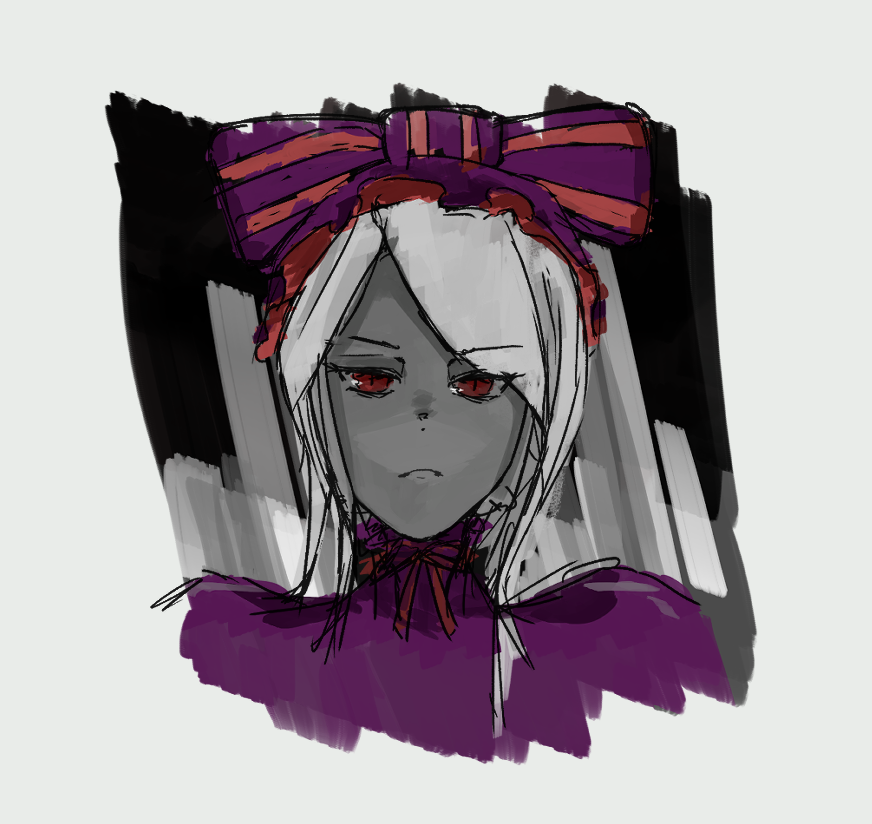 Shalltear Sketch, was trying out the turnip pen and flat watercolor brushes on CSP. I'm satisfied, maybe I'll try them out more.