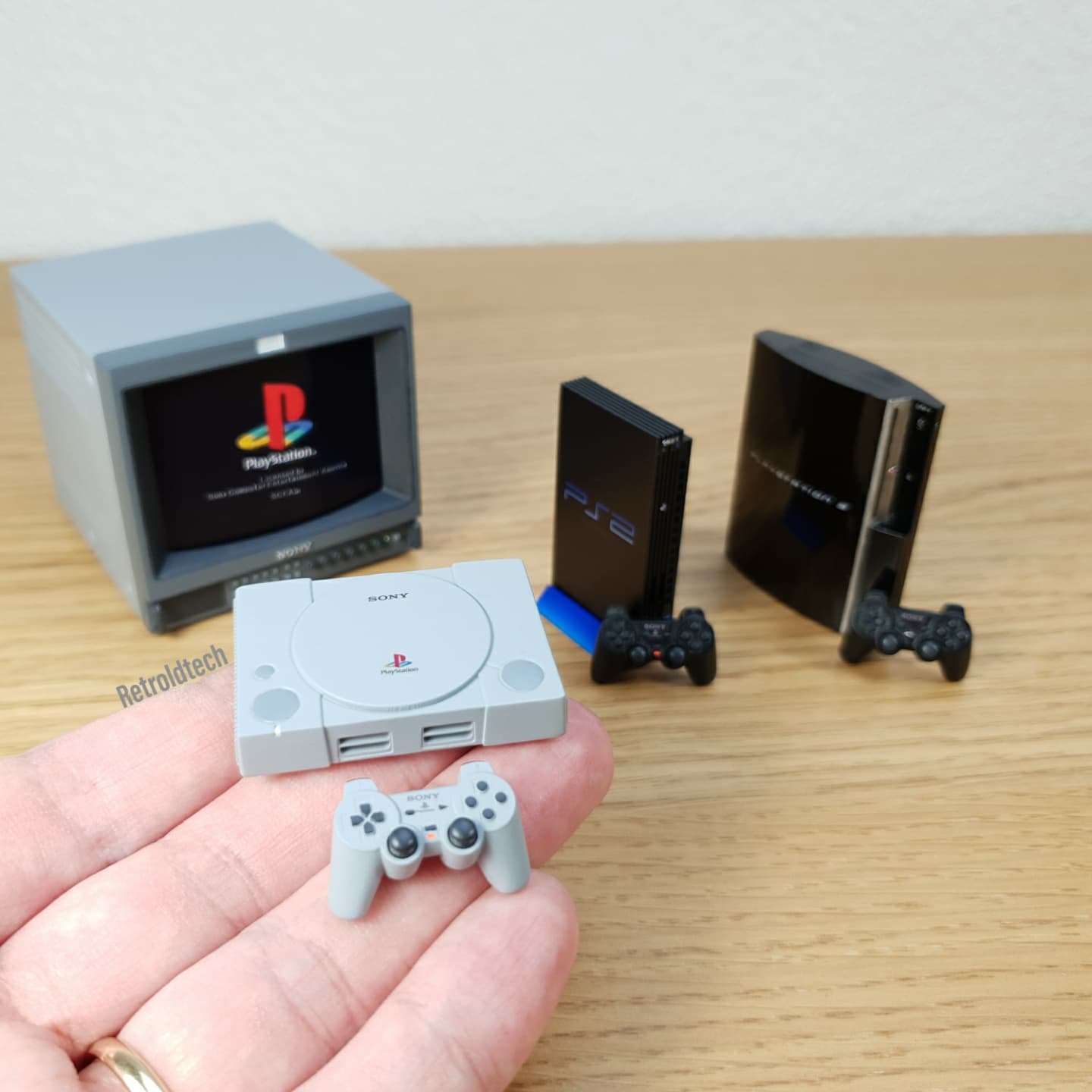 Miniature 1/3 Scale Sony PlayStation Portal with Display Stand and