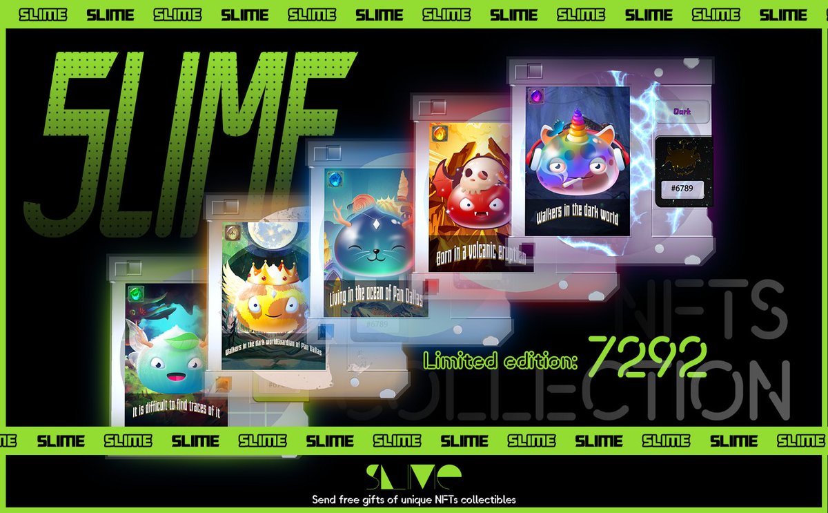 airdropblogs's tweet photo. 🔥 Slime Collectibles Airdrop (@SlimeNFTs)
⭐️⭐️▪️ 2/3 stars
💰 Total Reward: 7,292 NFTs collections
🏆 7,292 Winners get rare 1 NFTs collectibles!
🚀 Airdrop Link: https://t.co/1lZVB3Mmr6

⚜️ Buy blind box: https://t.co/gCbCeM6suW

🌐 Join the group:https://t.co/khnfBLwMW0 https://t.co/ev63hSeM2a