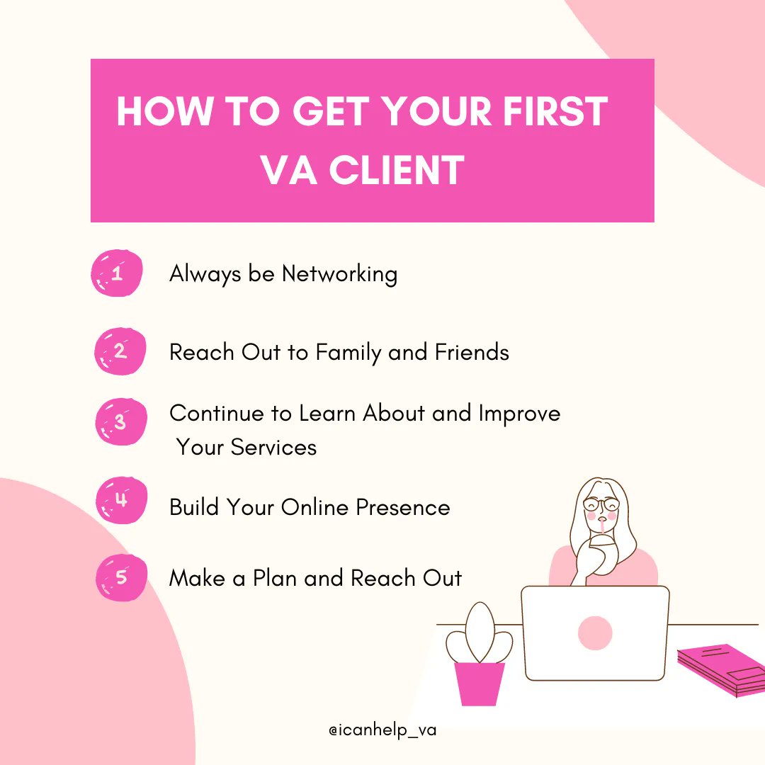 iCanHelp_VA's tweet image. Getting a client is not easy! We totally understand, especially for newbies, that the competition in the industry is making it harder to land a client.
With that, we have 5 Tips to Help You Land Your First Client! 

#ICanHelpVA #VirtualAssistant #ClientHunt #Onlinepresence