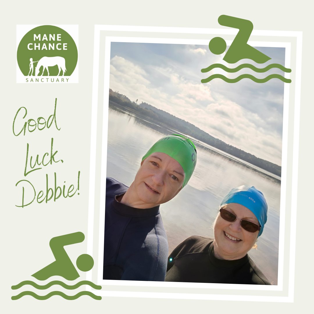 manechance's tweet image. Wishing the very best of luck to our incredible supporter Debbie, who is tackling her 2nd outdoor swim for Mane Chance tomorrow! 
Debbie is taking on 10 outdoor swims this winter to help raise funds and awareness for our work with rescue horses! 
justgiving.com/fundraising/de…