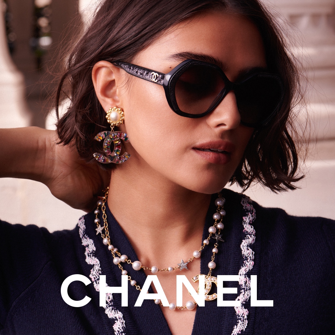 Fashion Eyewear on X: Sophisticated details — sunglasses in black acetate  are swathed in shimmering sequins for a couture spirit. Glasses from the  CHANEL 2021 Eyewear collection are now available online and