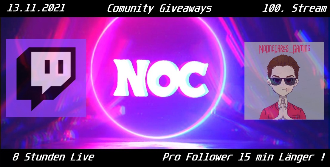 Seid dabei bei seinem 100 stream 8 stunden stream jeder follow 15 Minuten länger also kommt vorbei sein twitch ist twitch.tv/noonecares_gam…
#twitch #NoAffiliate #StreamerCommunity
