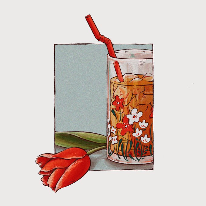 「飲み物 花」のTwitter画像/イラスト(人気順)