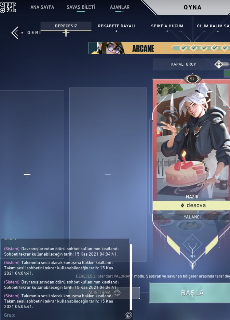 bi süre role play’e ara