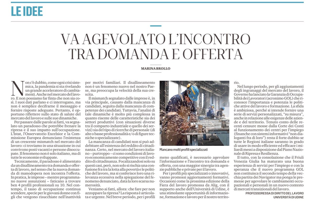 Uno dei paradossi del #mercatodellavoro   E le sfide del cambiamento