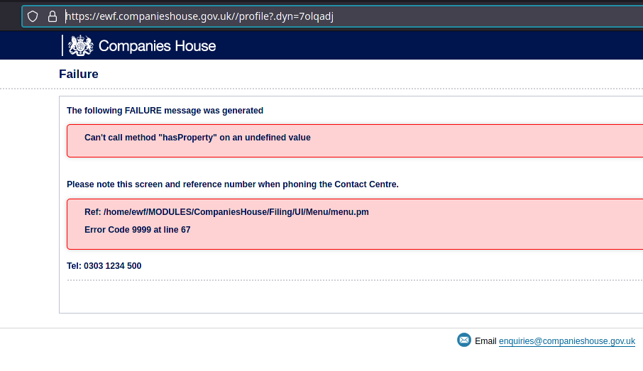 When trying to submit my company confirmation statement this is not the experience I was hoping for <a href="/CompaniesHouse/">Companies House</a> #govdesign