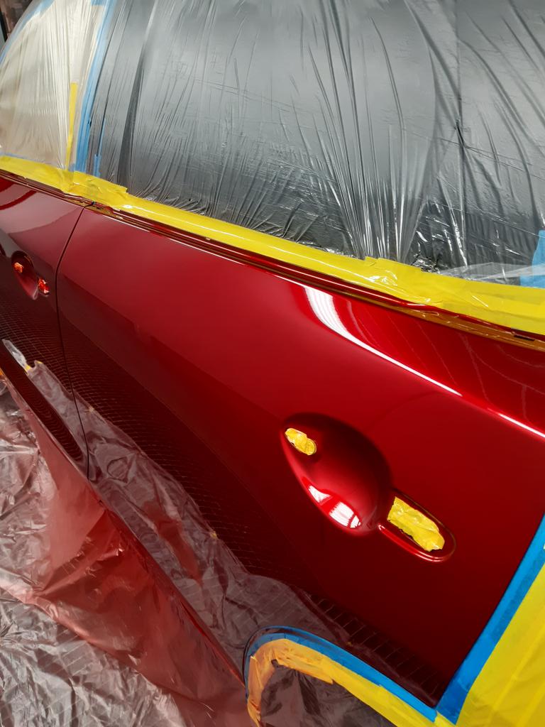 Mazda 46v soul red crystal,  this colour should be called Bus red..you don't see one for a long time,  then three come along all at once ! <a href="/AkzoNobelUK/">AkzoNobel UK</a> #lesonal