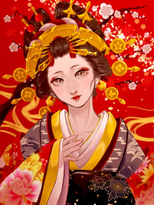 花魁のtwitterイラスト検索結果