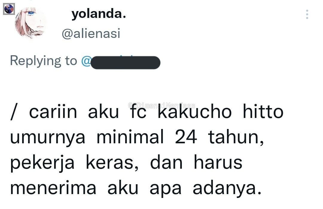 2DimensiMenfess's tweet photo. *2DFess

SELAMAT MALAM SEMUANYA. DICARI JODOH UNTUK TEMAN SAYA DENGAN KETENTUAN SEBAGAI BERIKUT:

Ketentuan tambahan yaitu akhlaknya agak bener dikir. https://t.co/97FPJmj497
