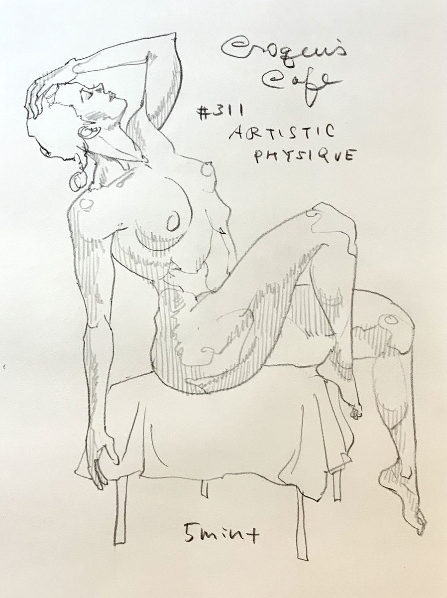 #croquiscafe 
311 Artistic Physique
久しぶりのAPさん。筋肉をじっくり描きたくなりました。 