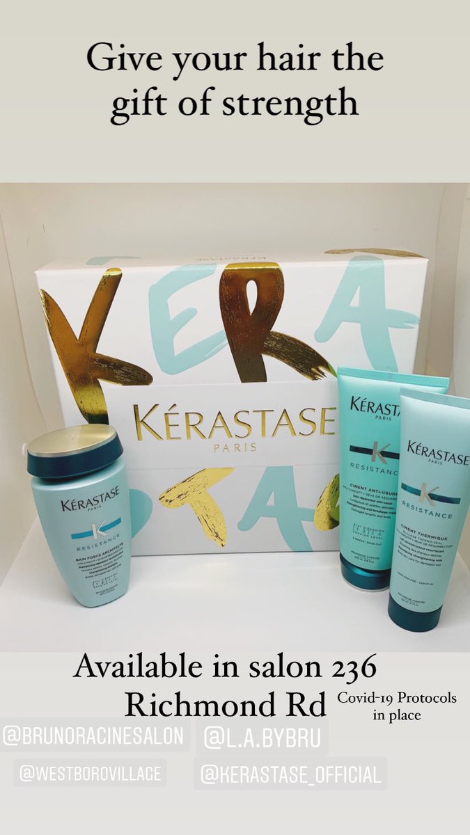 Holiday gift sets are in salon 236 Richmond Rd. <a href="/brunoracinebru/">Bruno Racine Salon</a> <a href="/KerastaseCanada/">Kerastase Canada</a> <a href="/westboroBIA/">Westboro Village</a> #brunoracinesalon #kerastase #westboroBIA #holidaygifts #613Ottawa #haircare #supportsmallbusiness #shoplocal