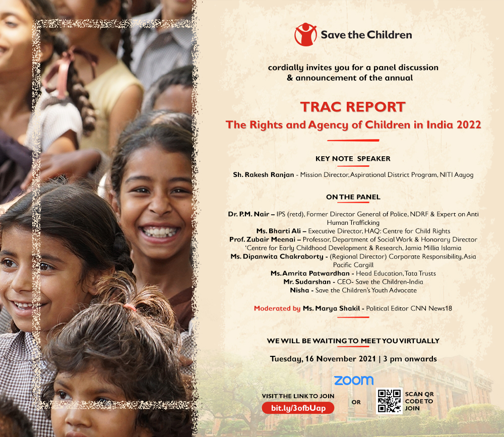 balrakshabharat's tweet image. That children's voices must be included in the process of shaping policies &amp;amp; discourse on #ChildRights in India is an idea whose time has come. It's a discussion which must be had. Join us for an insightful panel discussion on 16 Nov. Register: bit.ly/3ofbUap #UNCRCWeek