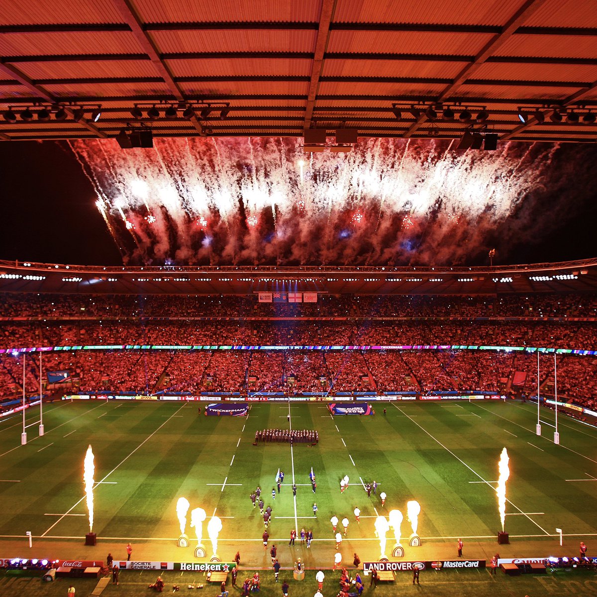 EnglandRugby's tweet photo. We can’t wait to see Twickenham under the lights again this evening 🎇

#ENGvAUS https://t.co/YRlAerJ4tW