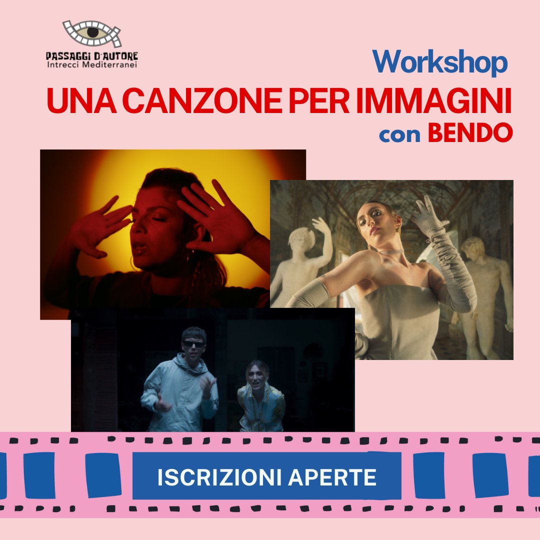 Nuovo laboratorio di videoclip con i registi di #Bendo, il 6 dicembre a Sant'Antioco per una giornata di full immersion nel mondo della musica e dei fotogrammi.
Per saperne di più, visita il loro sito: bendofilms.com

#passaggidautorelab