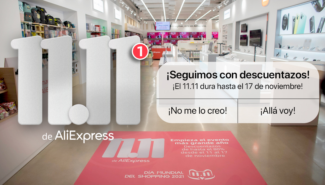AliPlazaES's tweet photo. c🎉¡El 11.11 no se ha acabado en nuestras tiendas #AliExpressPlaza ! Te esperamos con las mejores ofertas hasta este miércoles 17 en:
📍Barcelona: @finestrellessc @granvia2 Westfield La Maquinista
📍Madrid: Parque Sur 
📍Y ahora en Sevilla: Lagoh 🎉 https://t.co/DT2ulpxsZM