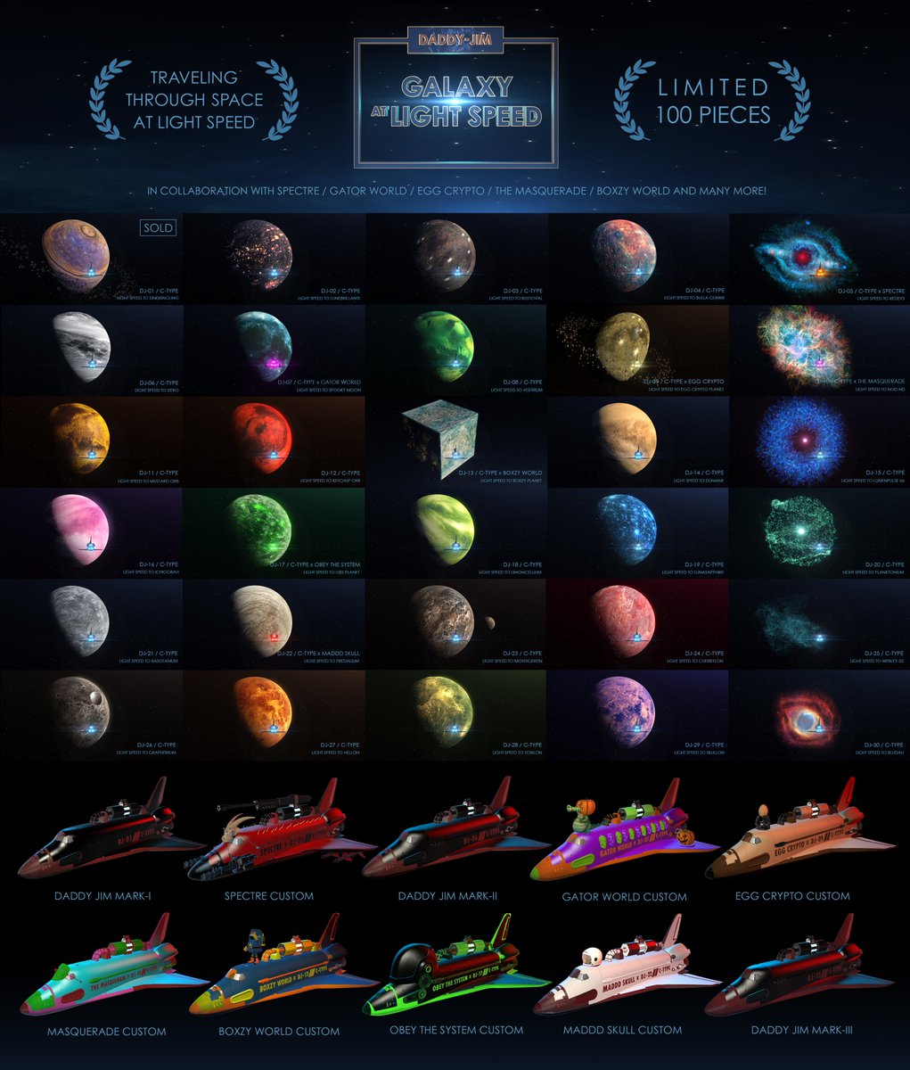 Daddy_Jim_NFT's tweet photo. 🚨Hi human! Anyone want a space shuttle to reach the moon/galaxy in this "Crypto Bull Run" please come by my hangar and pick one!

🚀30/100 Mission updated! : GALAXY AT LIGHT SPEED⚡️
https://t.co/s4LGnoJNIY

#NFT #NFTCommunity #nftcollector #NFTcollection #NFTcollectibles #NFTs https://t.co/Eu8DywSY9F