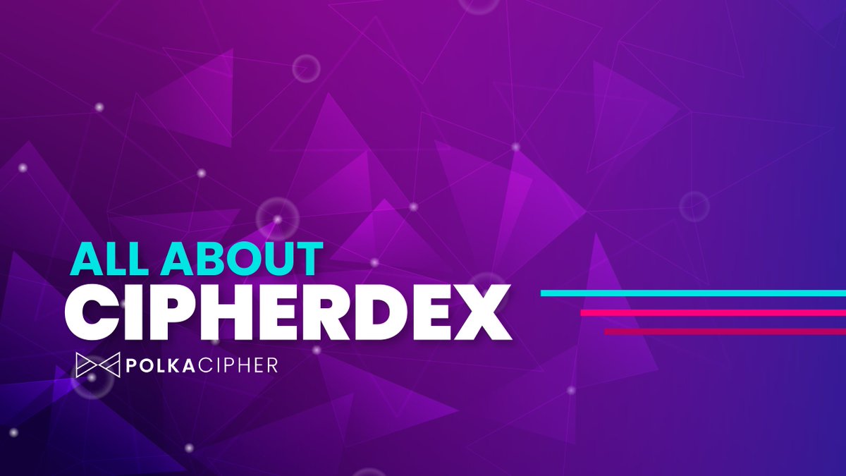 🔰CipherDEX!🔰

↪️ CipherDEX will be a privacy enabled fully compatible dex with EVM chains and built on Polkadot, allowing anyone to trade bNFTs privately and securely that were minted on Polkacipher's network. 💹📊

#CPHR #NFTprivacy #crosschain #NFTbridge