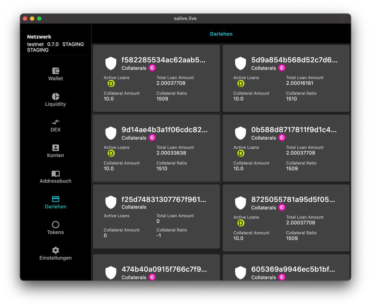 saiivelive's tweet image. The Loan Interface in the saiive.live @defichain wallet is work in progress… #RoadTo50 - and still some days to win a NFT: a