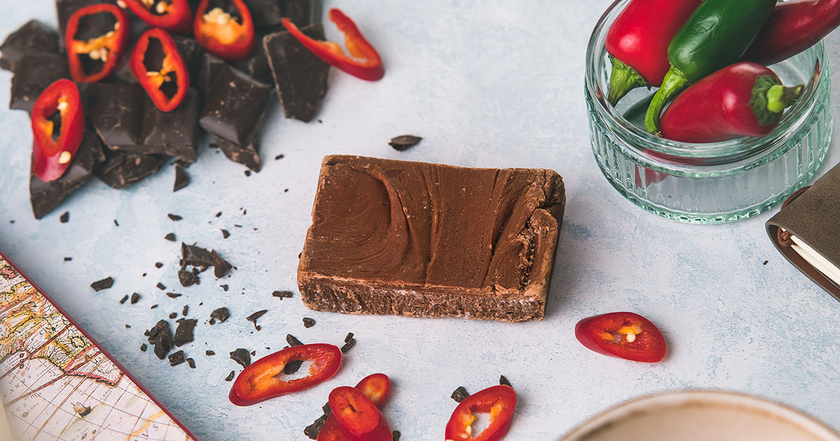 ochilfudge's tweet photo. Feeling hot, hot, hot... 🔥

Chilli Chocolate Fudge returns this Christmas! We dare you to try this fiery fudge at https://t.co/WNOp0o7xiP 

#chillichocolate #stockingfiller #christmas https://t.co/C7n0eUrMI2