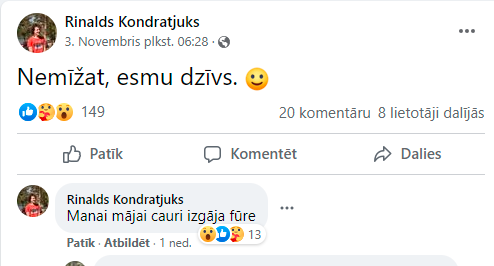 vitaamiins's tweet photo. Čaļa, kura mājā Salacgrīvā ietriecās fūre, pirmā reakcija uzreiz naktī :D https://t.co/5sAgoDxpFT