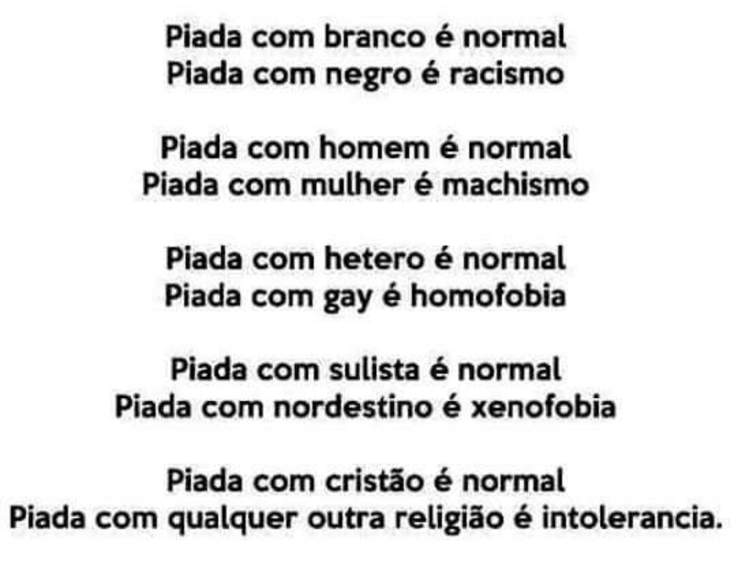 Piada deveria ser apenas uma piada. E o silêncio de alguns inflama a diferença e os absurdos. E vc o que acha ....