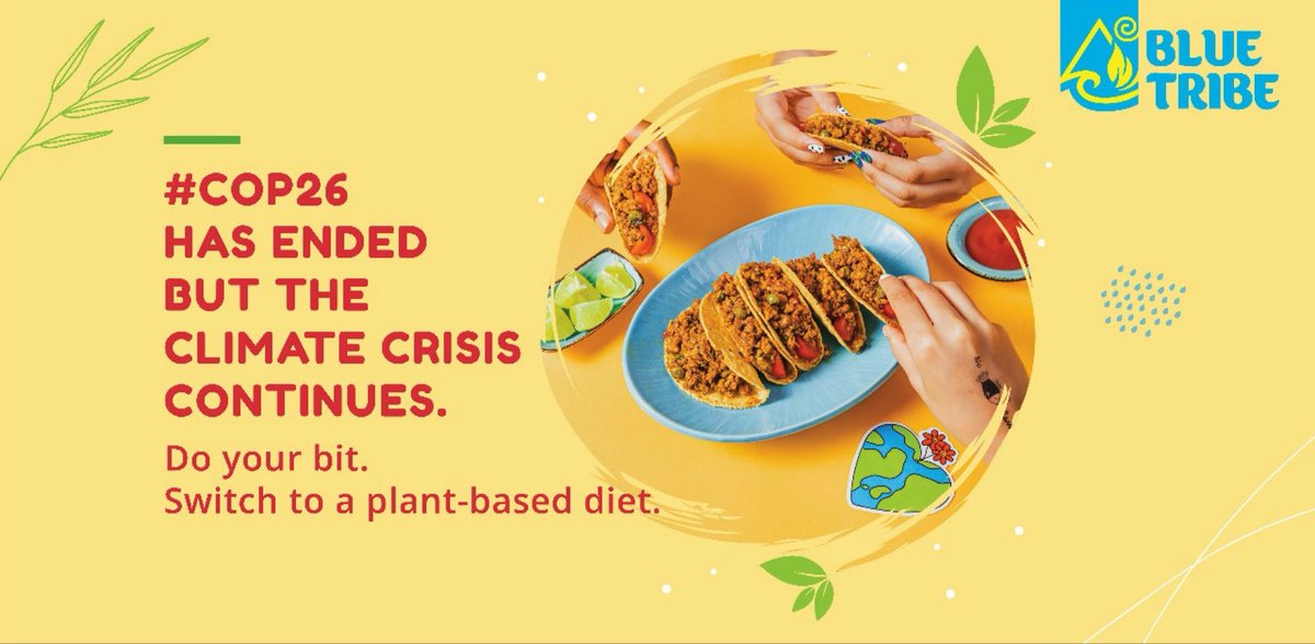 bluetribefoods's tweet photo. #COP26 #TogetherForOurPlanet #ClimateAction #ClimatePromise #RaceToZero https://t.co/gVrgrEbjce