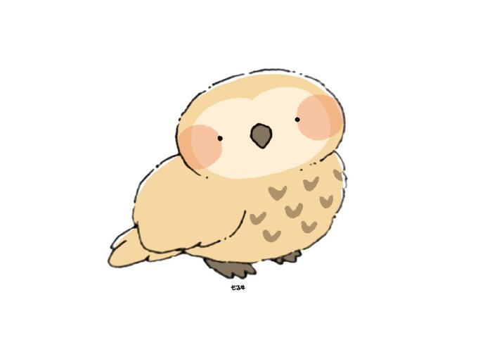 フクロウのtwitterイラスト検索結果