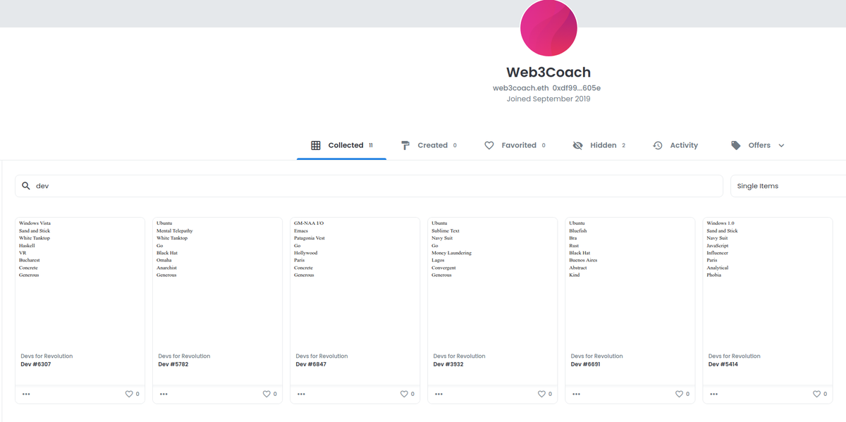 Web3Coach's tweet photo. I found @developer_dao community this week. 

Got excited. Bought 6 NFT, 3 with #golang language trait ofc!🚀 

I am donating 2 NFT worth ~400$ (gas prices incl) to support new backend devs with extra motivation to build Web3 TODAY.

How to participate?

Step 1/4: Re-tweet this🧵 https://t.co/3viKdVPJIY