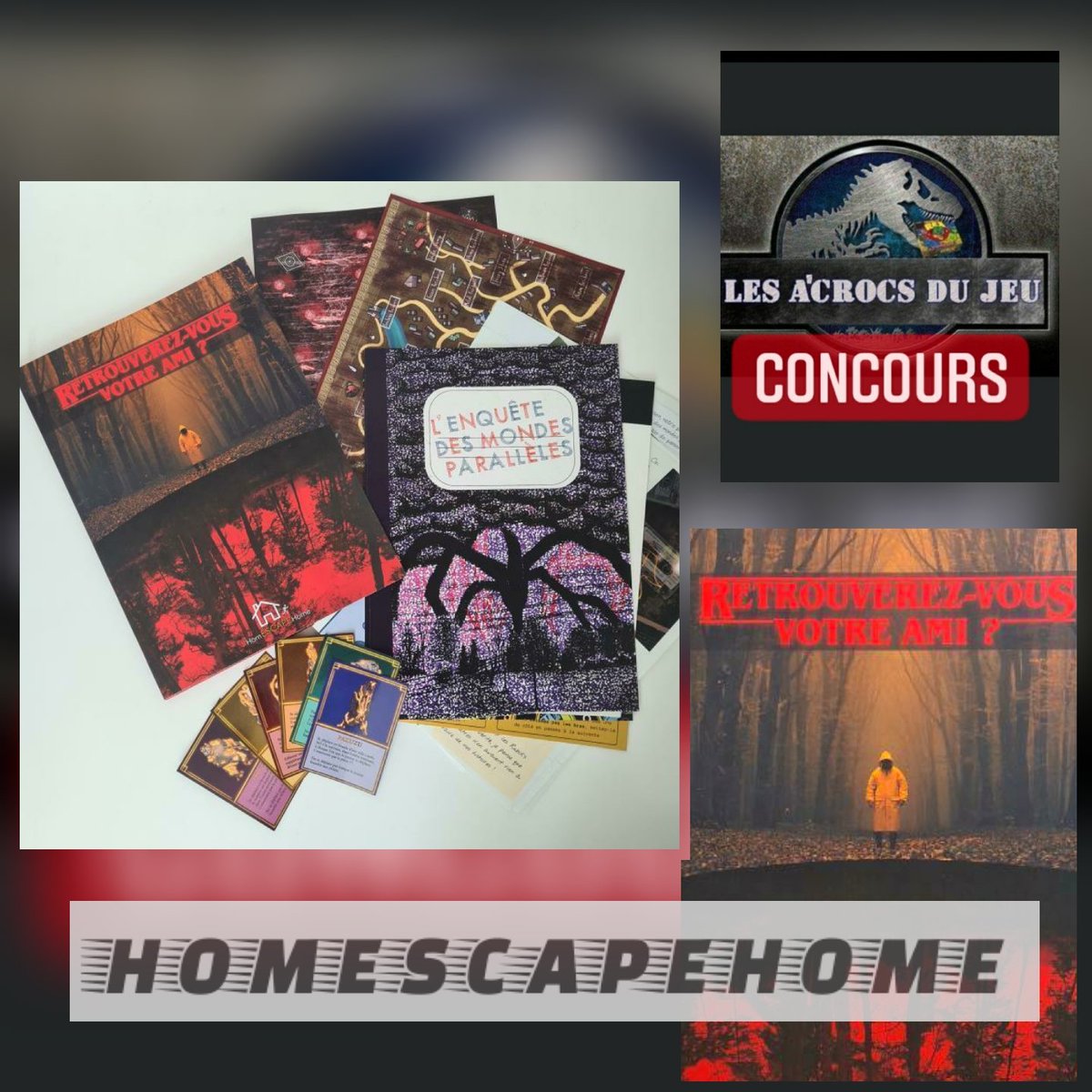 crocsdujeu's tweet photo. HELLO LES A'MIS...on vous fait gagner un escape Home "les enquêtes des mondes parallèles " 
Participation sur instagram et Facebook...
Venez tenter votre chance 🍀.
CONCOURS NON LIÉ À FB,INSTA,TWITTER.
CONCOURS Jusqu' au 20 /11 et TAS LE 21 /11.
#Concours #escapegame #escapehome https://t.co/WEynGAMrL6