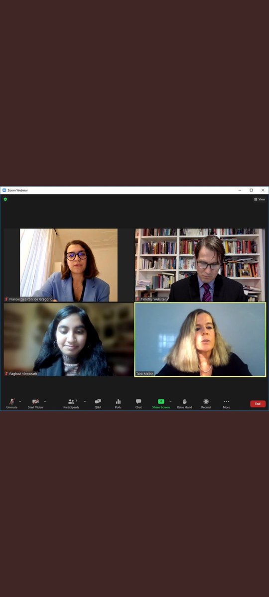 Thanks <a href="/asilorg/">ASIL</a> for inviting me to present at #ASILMYM my work on prosecuting crimes against cultural heritage in Syria and to <a href="/JNStefanelli/">Justine N. Stefanelli, JD, LLM, PhD</a> for moderating! I really appreciated the chance to share thoughts with <a href="/raghavi_vis/">Raghavi Viswanath</a>, Tim Webster and our amazing discussant Tara Melish