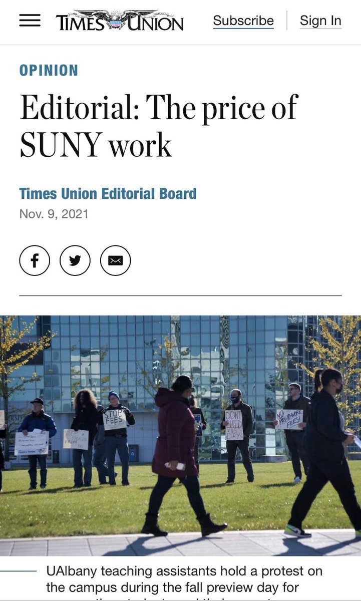 sbulivingwage's tweet photo. The Times Union is concerned about SUNY grad workers —Abolish SUNY fees! @timesunion @sunycancelfees https://t.co/k0WBKNEXCc