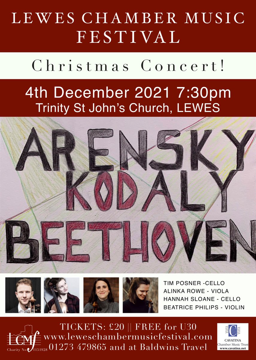 LewesFestival's tweet photo. Thrilled to be putting on a Christmas Concert again this year! Help celebrate the importance of live music by joining us for a wonderful concert performed by some of UK’s finest young musicians.

Tix here👉 https://t.co/7F1BwzUmDv

Legendary mince pies will be plentiful.
🍷🥧🎻😉 https://t.co/gvzl4224xQ