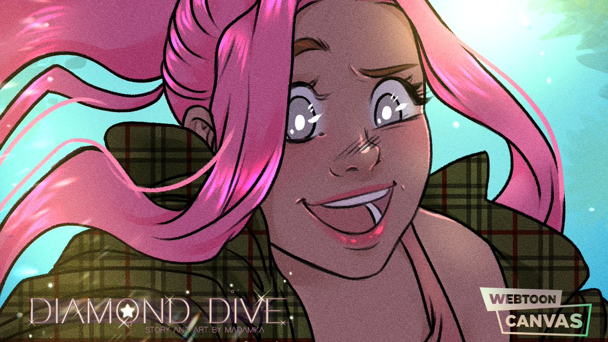 Madamka🌿 • sapphic art on X: Hey, are you in need of a wlw #webtoon about  witches, magic, fashion and furious flirting?🔮 My GL comic, Diamond Dive,  is right here for ya