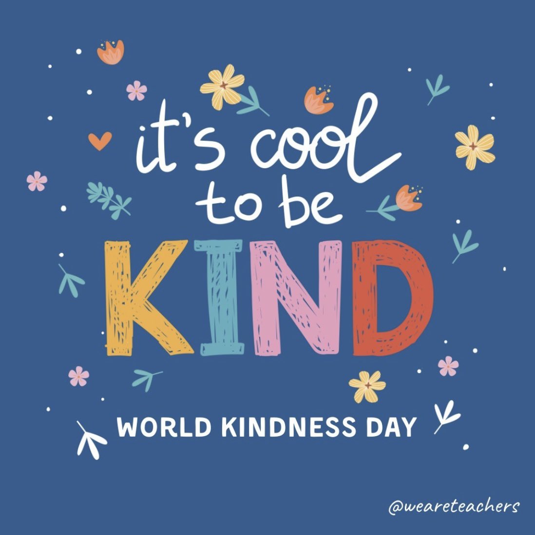 actionhappiness's tweet image. It’s cool to be kind 💕😎 Let’s celebrate #WorldKindnessDay and spread a bit more happiness in the world by helping others 🌈

Image: @WeAreTeachers