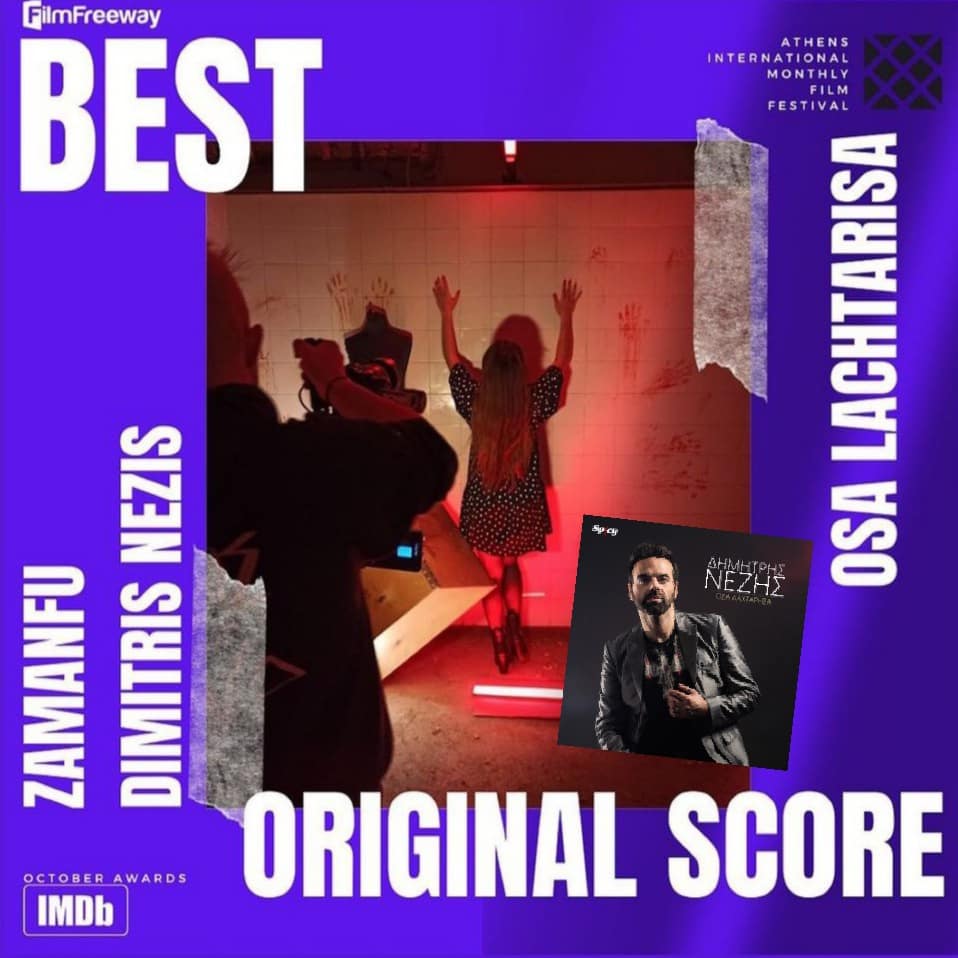 dimitrisnezis's tweet photo. Thank you so much Athens Art film Festival, for honouring and awarding "Osa lachtarisa/what I longed for" As "Best original scoresoundtrack", amongst hundreds of submissions worldwide,in your prestigious festival! 💖#DimitrisNezis #awards #IMDBverified #musicawards #filmfestivals https://t.co/SYCH6QSGeS