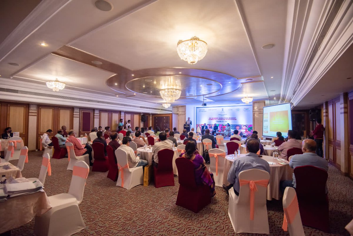 tourismgoi's tweet photo. Indiatourism Mumbai successfully hosted a travel trade roadshow in the Pune City 12 Nov. 2021. The event saw good turnout as key travel agents and industry experts from Pune were excited to learn more about Odisha which is the partner state of Maharashtra under EBSB engagement. https://t.co/tkx9eVZdfq