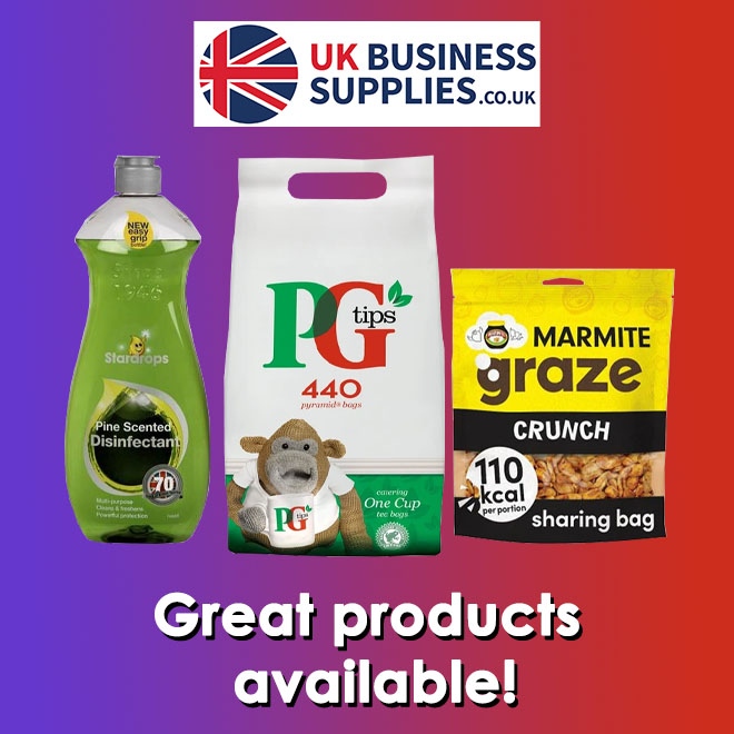 UKBSltd's tweet photo. Great products available!
#UKBS #supportlocal #localbusiness #Liverpool #Tea #Coffee #Stationery #Workwear #Beverages #Food #Kitchenware #Janitorial #petsupplies #weekend https://t.co/rtN6DtzFfK