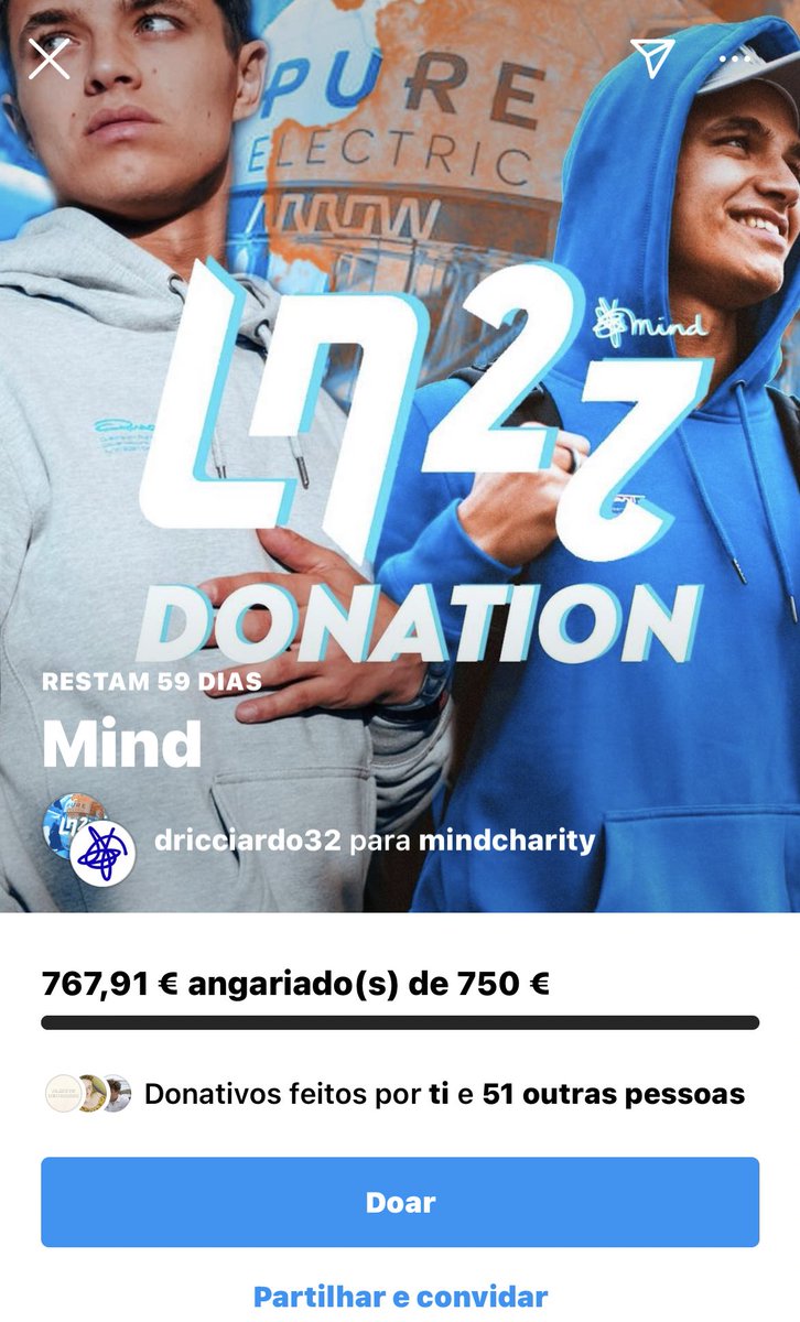 fanslikenother's tweet photo. With all the donations made, so far 750€ has been donated to @MindCharity  💙 https://t.co/uc439PexBK