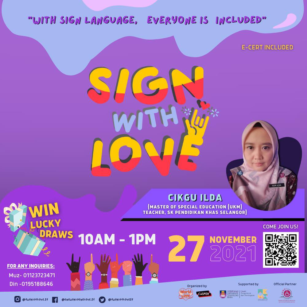 1world1love21's tweet photo. 1 WORLD 1 LOVE CAMPAIGN❤️
BY CASPER EVM

Have always been wanting to learn sign language? Have the desire to add on more skills for your resume? But did not know what to learn?

Here's the opportunity! Come and join SIGN WITH LOVE😍 https://t.co/5bMIK2HJX6
