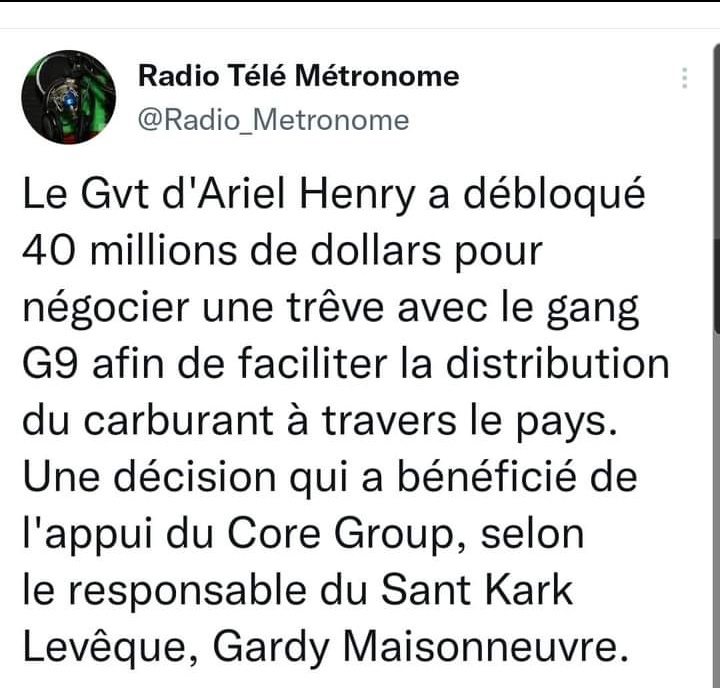 VarHaiti's tweet photo. @cherizier_jimmy Pran poz wap goumen pou pèp vòlè kidnapè https://t.co/IFMA80mY7r