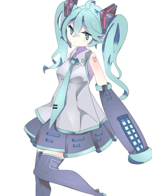 過去絵の初音ミクさん かわいすぎて泣いてる 