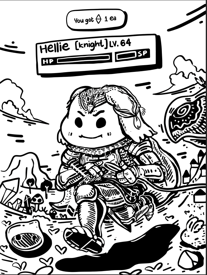 ChunManie's tweet photo. I just realize
I forgot Hellie no.64
And this is WIP
RHR no.64
#NFTCommunity #WIP #Hellie #RHR #characterdesign #RPG #ThaiNFT https://t.co/JNZA2DDlnO