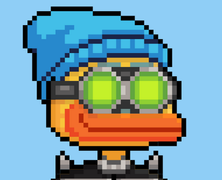 BennyWright9's tweet photo. Late night NFT shopping for a @CosmicLabsNFT - Gas was low.  Added this sharp looking duck.  

What do you think @CryptoCastell?  @Official_Chonii?  @CamiloB23810159?

If you have a #Cosmicduck drop it in comments below.  I'll follow all Duck Holders. 💯😀🔥 https://t.co/EpRw4zNRg9