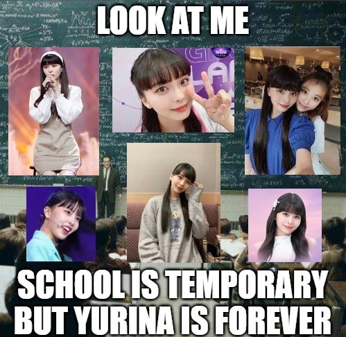 LookAtMarc's tweet photo. @yurinasaur school is temporary, yurina is eternal
which one to choose? #TheAnswerIsYurina https://t.co/XPqg3YntYP
