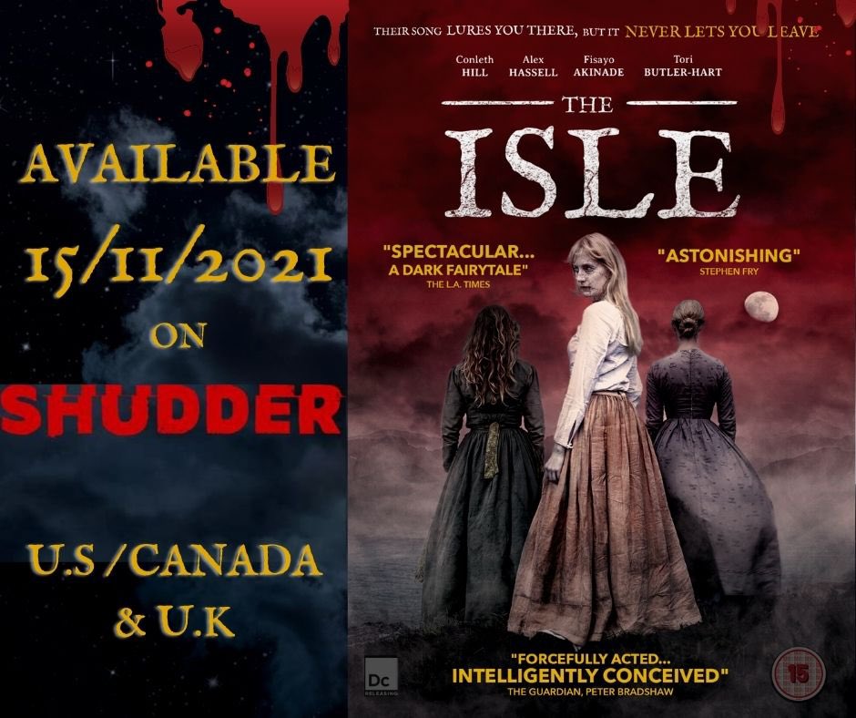 The Isle will be on <a href="/Shudder/">Shudder</a> in the UK, U.S and Canada from 15th Nov! Massive fans of #Shudder so absolutely thrilled! #Supernatural #GhostStory #Thriller #ConlethHill #AlexHassell #ToriButlerHart <a href="/Shudder_UK/">Shudder UK</a> @MButlerHart