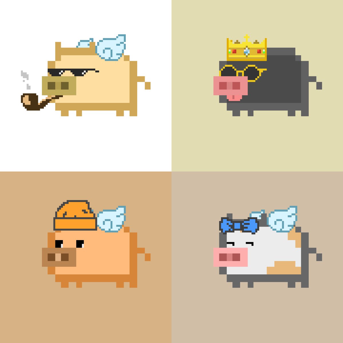 AngryPo42928281's tweet photo. piggos can now fly! checkout pixel piggos on #opensea 
https://t.co/G7XqENu9wl

#nfts #nft #nftart #pixelpiggos #nftcollector #nftcollectors #nftcollectible #nftcommunity #ethereum #generativeart #pixelart #cryptoart https://t.co/d44uh9Ljw0