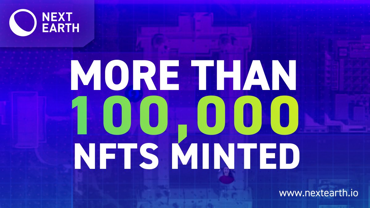 Aaaaand there you have it, 100K #NFTs minted on Next Earth. Thank you NextEarthians!🥳

Until our IT finds the lucky winner, we'll keep increasing the prize pool for every retweet.🔁

This is just the beginning.

#metaverse #NextEarth #meta #virtualland #NFTcommunity