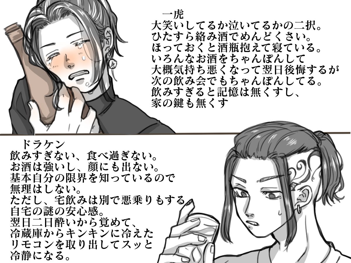 #tkrv夢
#tkrvプラス
n番煎じかもしれない!でもみんなで飲みにいくとこんな感じよね卍メンツのまとめ🍺🍶
+12?(成人済)
いつも通りのウルトラHAPPY未来軸です。 